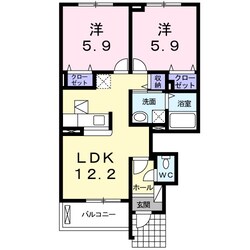 メゾンプランドールＢの物件間取画像